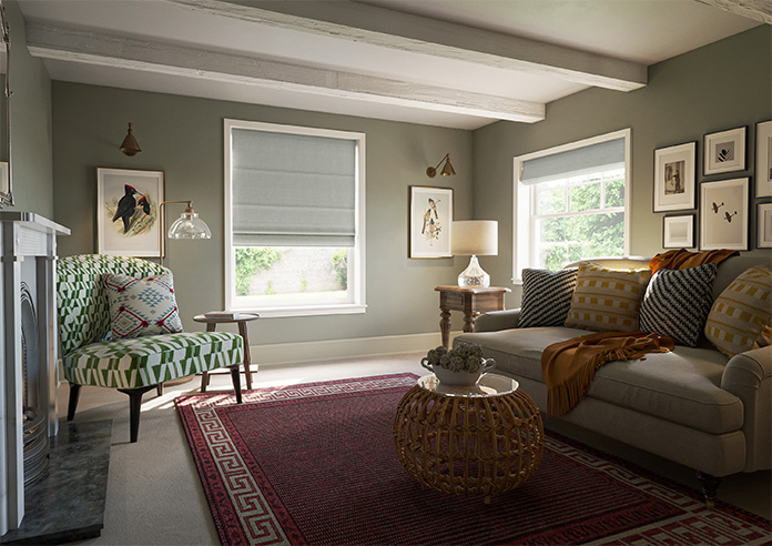 Melrose (Blackout), Silver Rain - Twist&Fit Roman Blind - Image 6